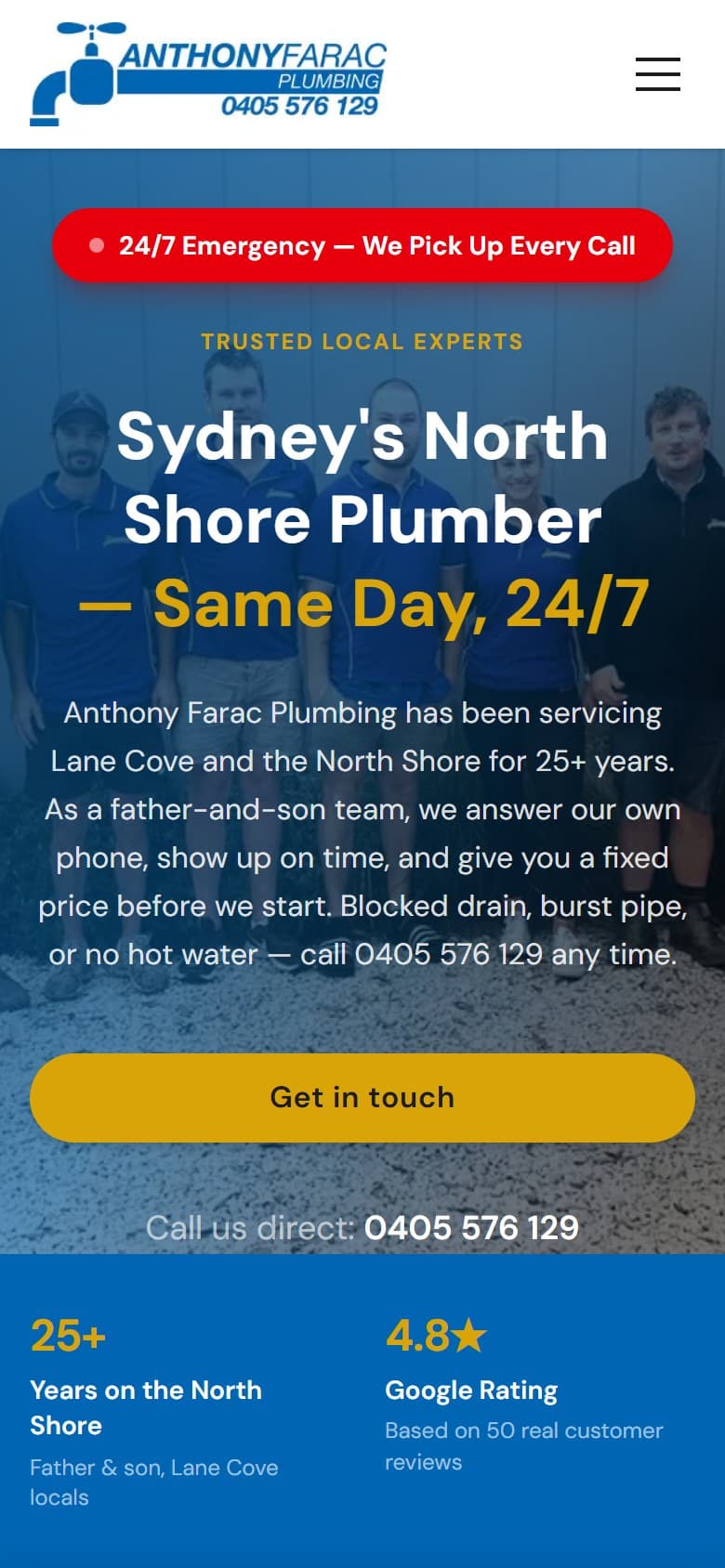 Anthony Farac Plumbing mobile