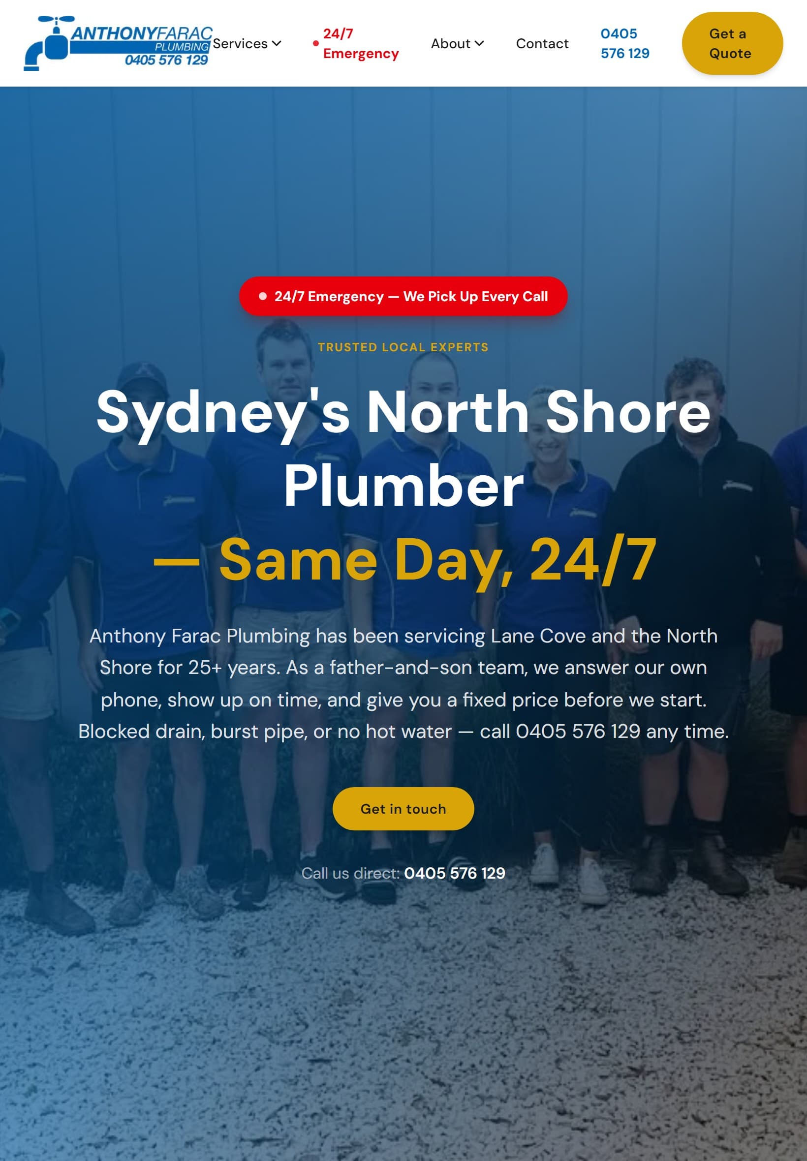 Anthony Farac Plumbing tablet