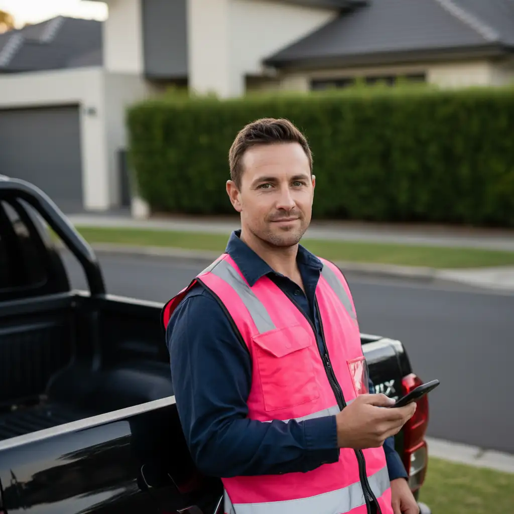 Tradie on the tools. The work is there. The website is not.