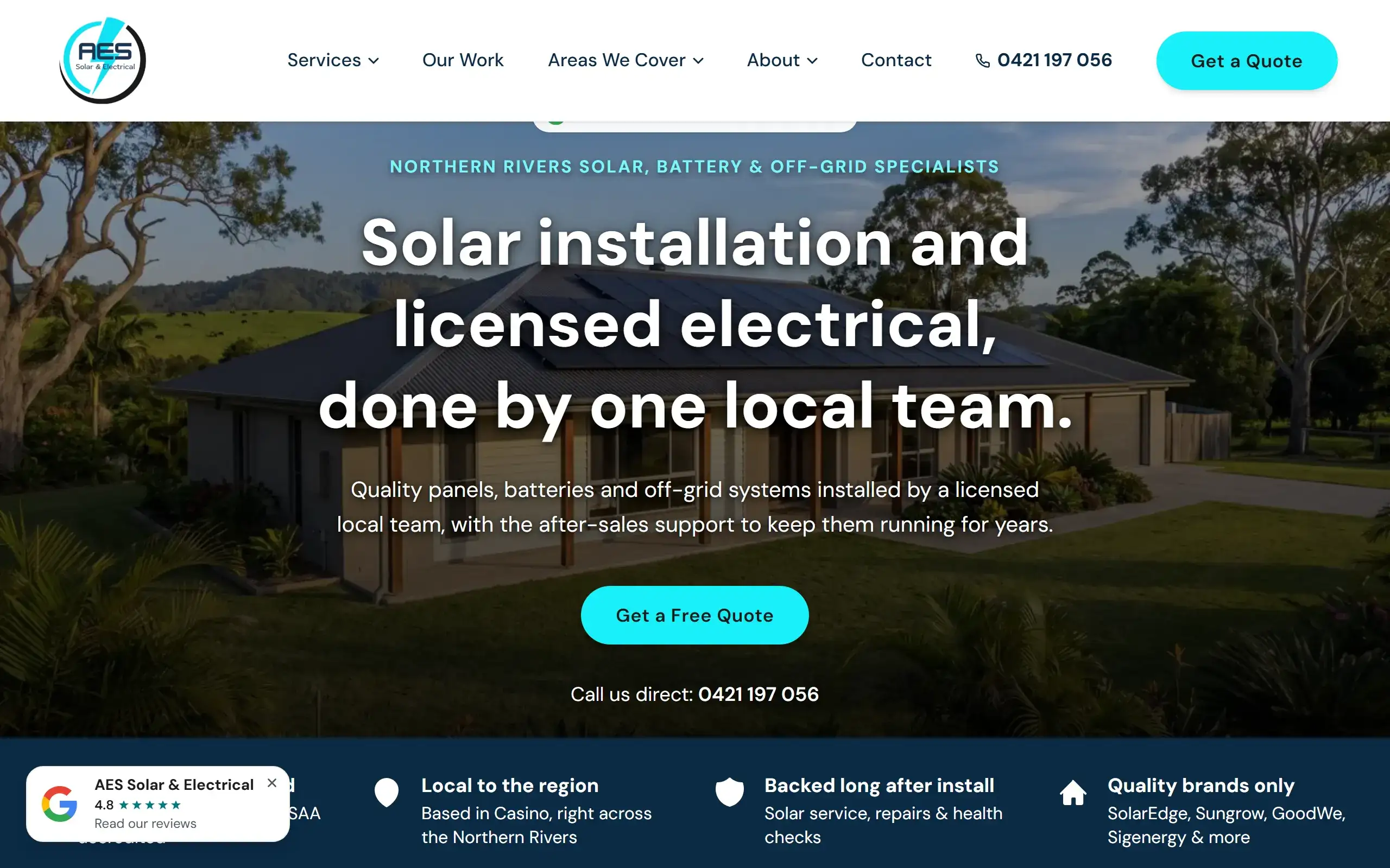 AES Solar & Electrical desktop